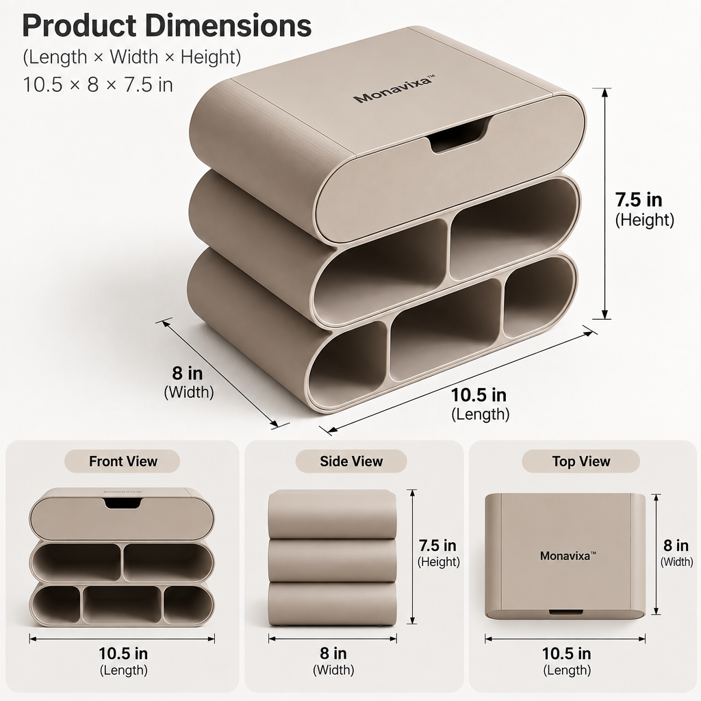 Monavixa™ Multi-Compartment Storage Organizer