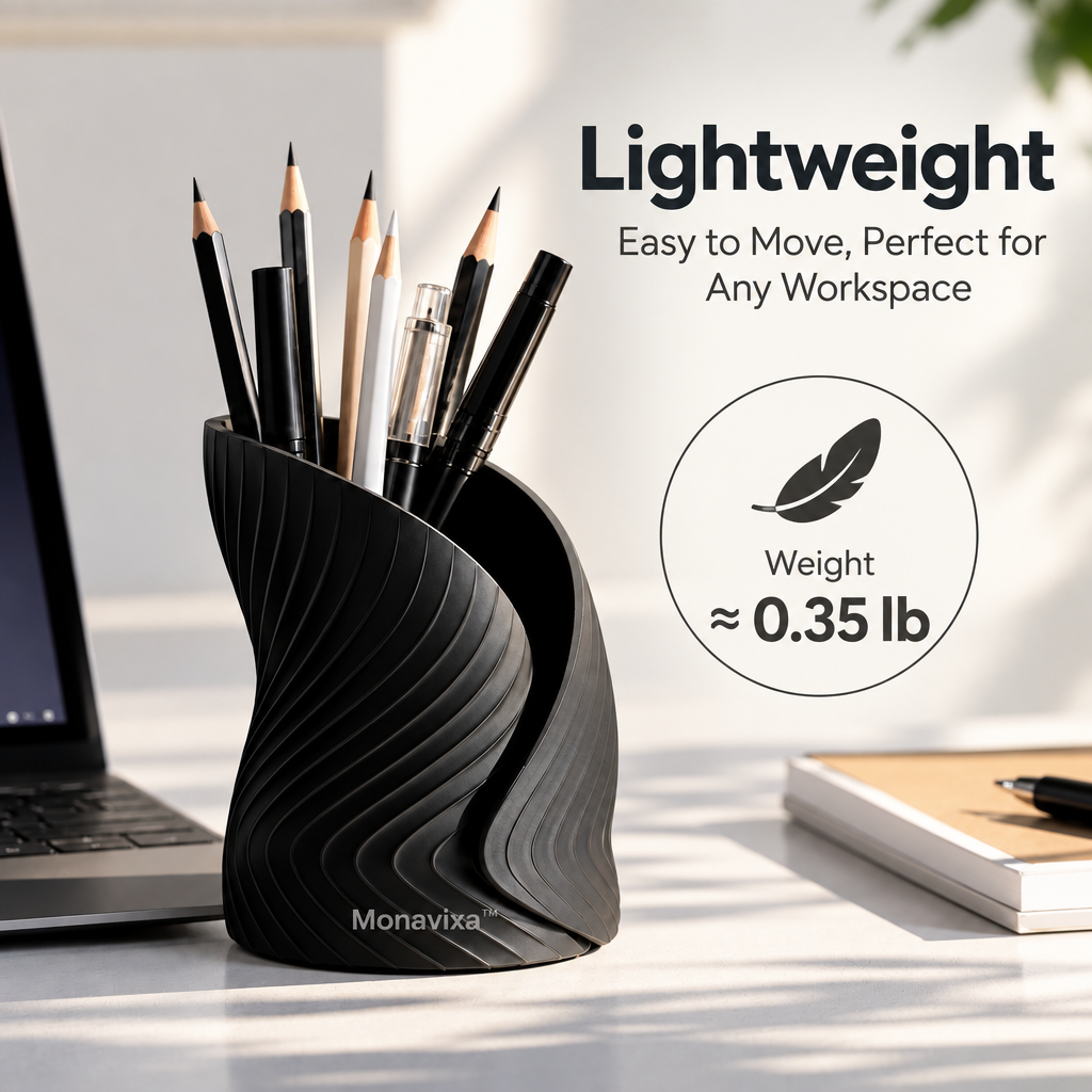 Monavixa™ Spiral Desktop Organizer — Modern Pen & Pencil Holder