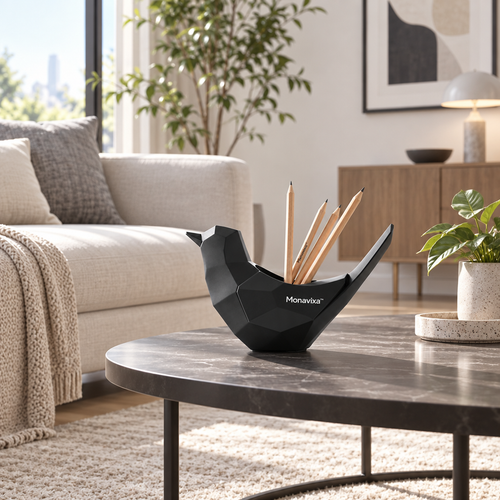Monavixa™ Sculptural Bird Desk Organizer – Modern Decorative Pencil Holder