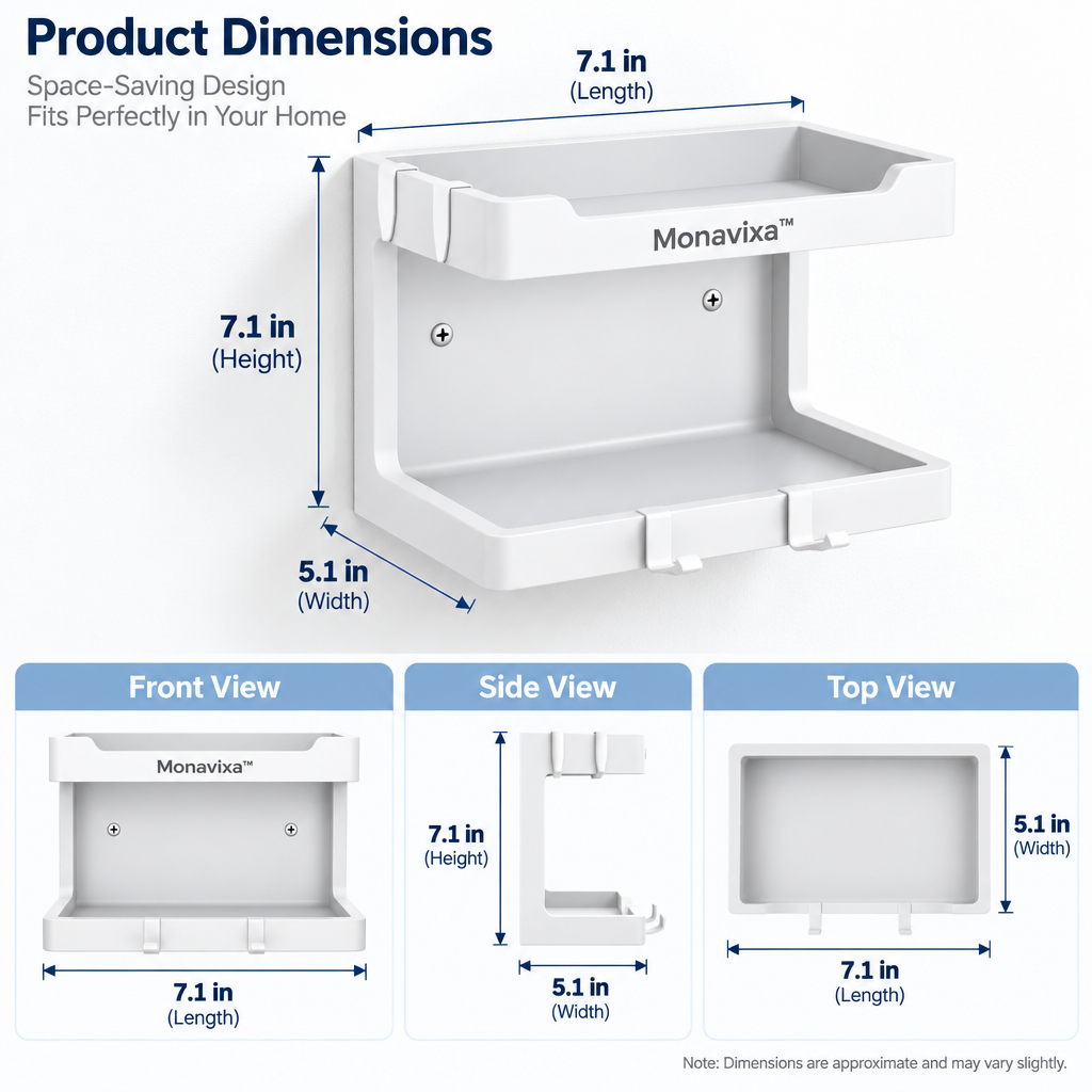 Monavixa™ 2-Tier Wall-Mounted Storage Organizer