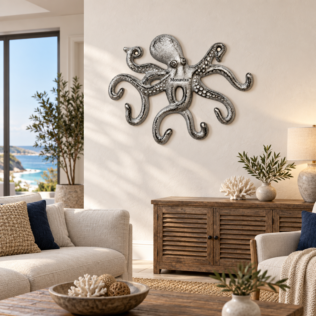 Monavixa™ Octopus Wall Decor — Sculptural Metal Wall Hook