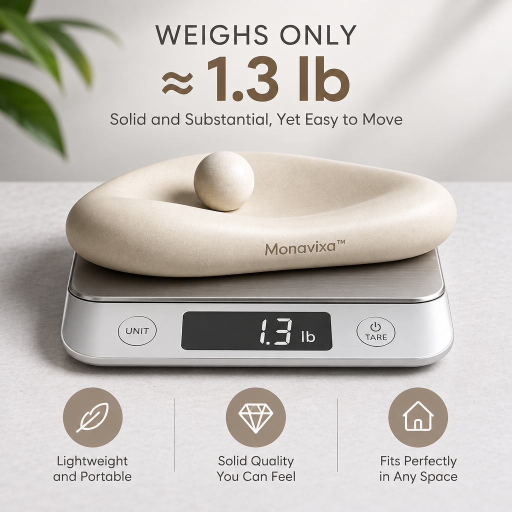 Monavixa™ Modern Stone Pet Bowl — Sculptural Elevated Feeding Dish