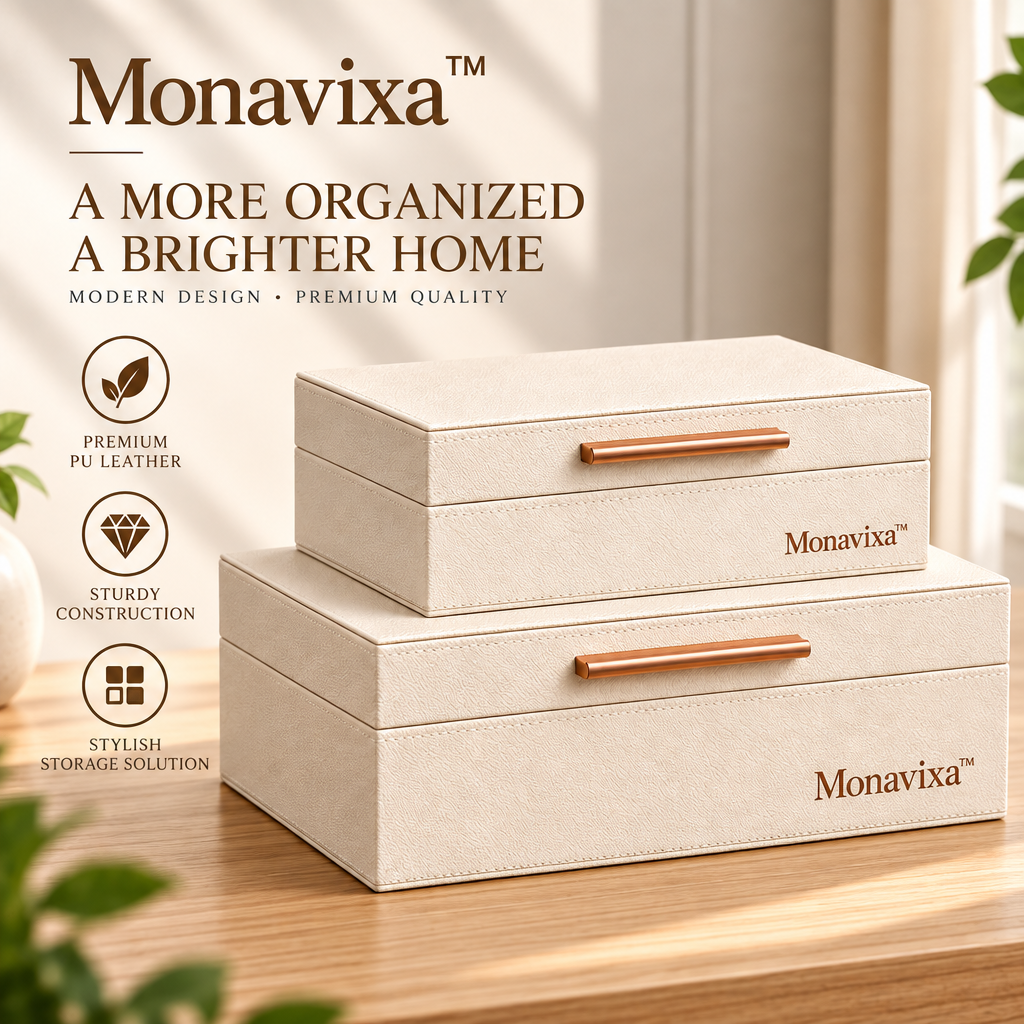 Monavixa™ Premium Leather Storage Box