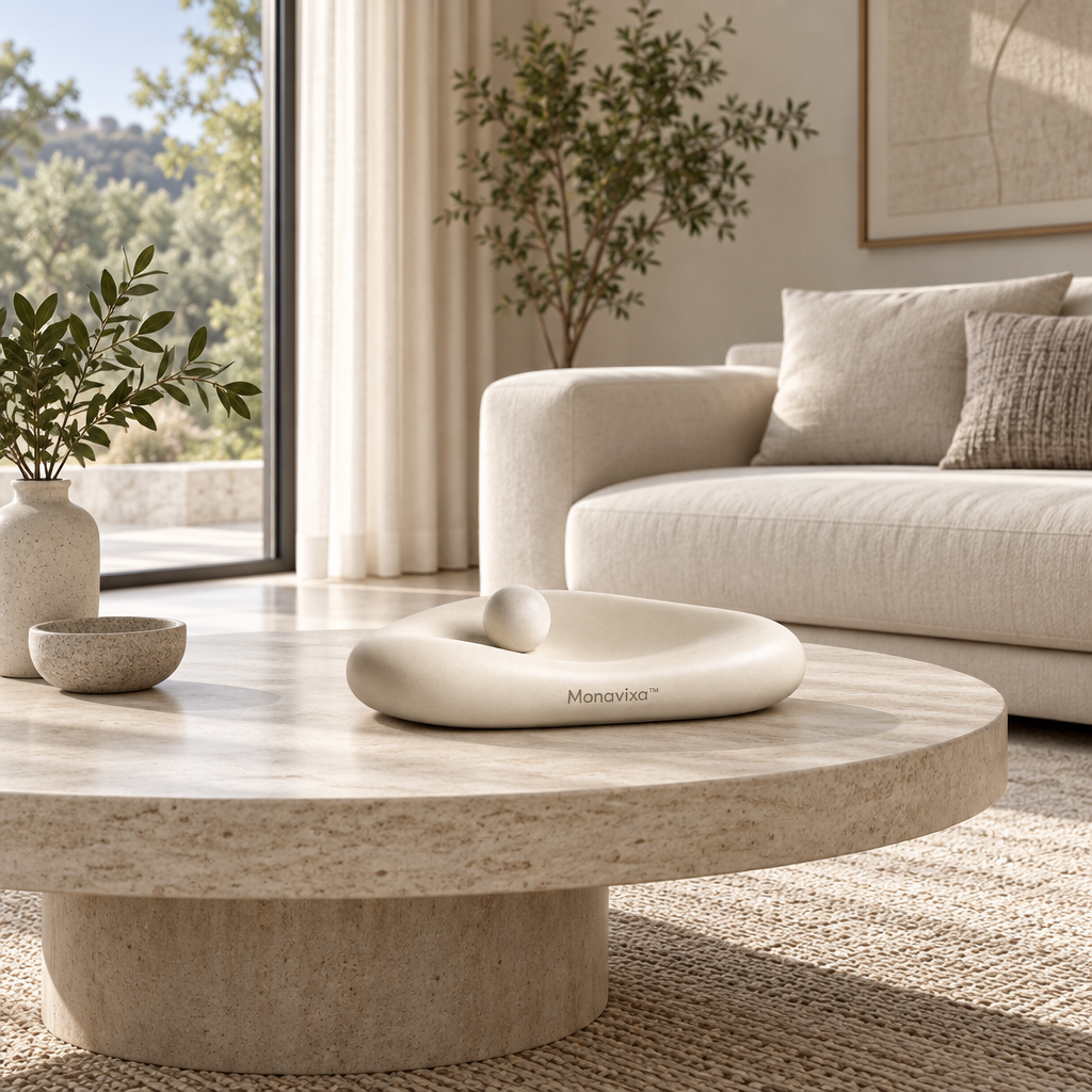 Monavixa™ Modern Stone Pet Bowl — Sculptural Elevated Feeding Dish