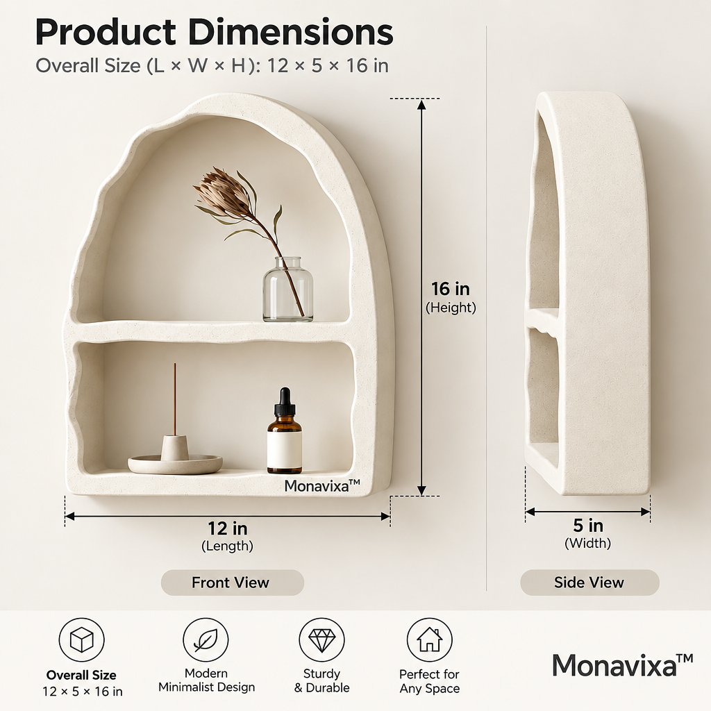 Monavixa™ Arched Decorative Wall Shelf