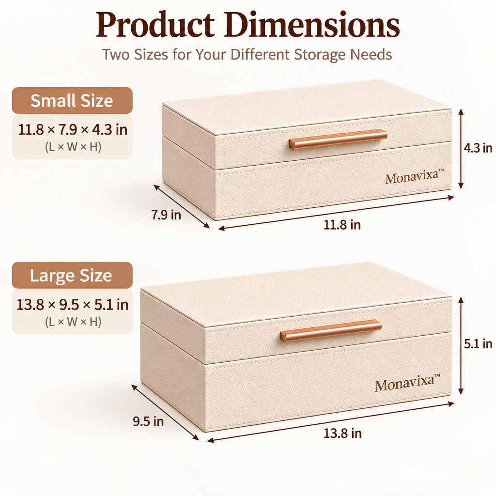 Monavixa™ Premium Leather Storage Box