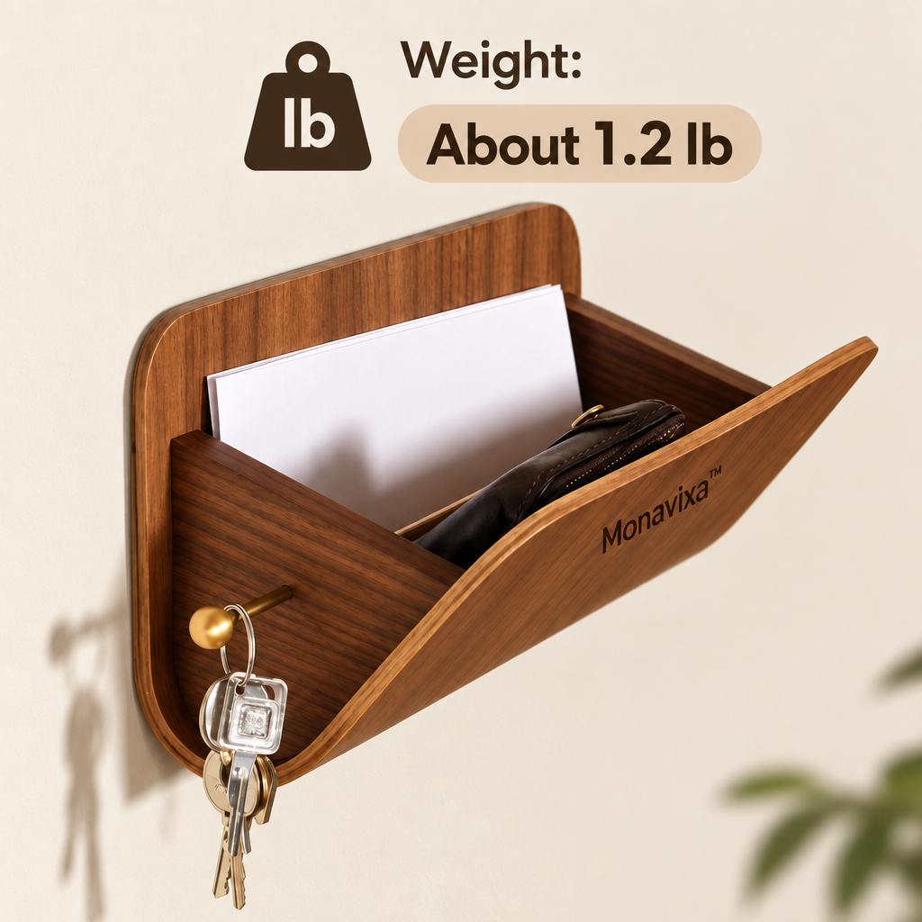 Monavixa™ Solid Walnut Wall Organizer