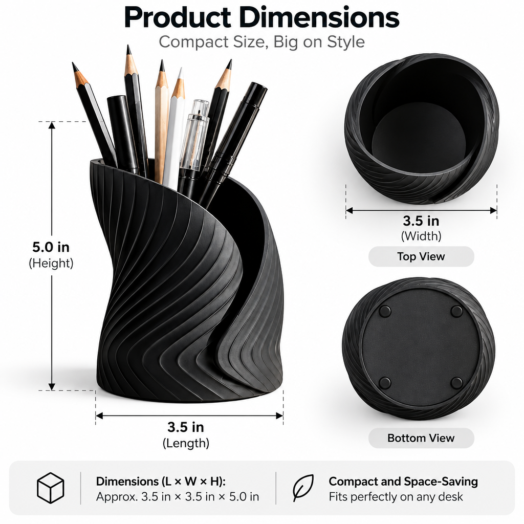 Monavixa™ Spiral Desktop Organizer — Modern Pen & Pencil Holder